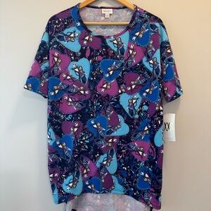 LuLaRoe Irma Nightmare Before Christmas Disney Shirt Purple